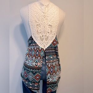 LILCO Cute, Pattern, Tank Top with Open Back